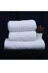 Pure White Premium Cotton Towels Set | Pack of 3