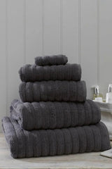 Premium Dark Gray Cotton Towels Set | Pack of 5
