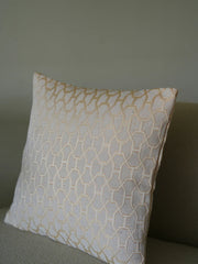 Regal Gold Maze Cushion Cover