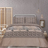 GOLDEN GRAY PRINTED PURE COTTON BEDSHEET ASH-4007
