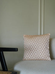 Tea Pink Lattice Cushion Cover