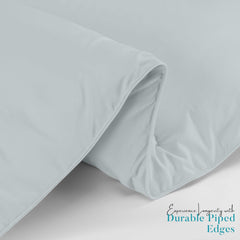 Soft Light Gray Quilted Comforter with Corner Tabs
