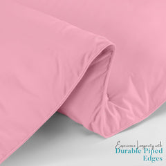 Soft Pink Quilted Comforter with Corner Tabs