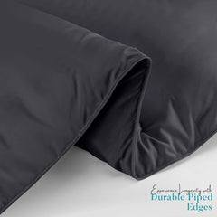 Soft Gray Quilted Comforter with Corner Tabs