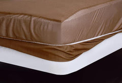 Terry Waterproof Mattress Protector - Brown