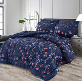 SIGNATURE MIX LEAF  COTTON COMFORTER SET-7PCS