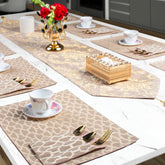 Floral Tea Pink Embossed Textured Table Set