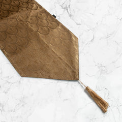 Bronze Diamonds Luxe Table Runner