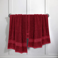 COTTON BATH TOWEL BURGUNDY
