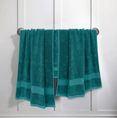 COTTON BATH TOWEL TEAL GREEN