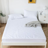 Quilted Cotton Waterproof Mattress Protector - White
