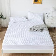 Quilted Cotton Waterproof Mattress Protector - White