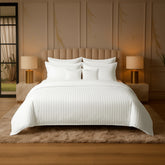 IVORY STRIPE SUMMER COMFORTER SET- 8 Pcs