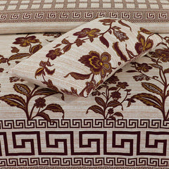 CLASSIC GOLDEN PRINTED PURE COTTON BEDSHEET ASH-4007