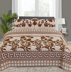 CLASSIC GOLDEN PRINTED PURE COTTON BEDSHEET ASH-4007