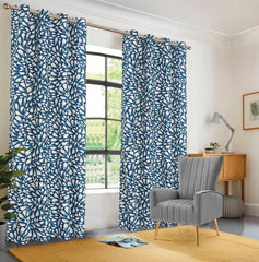 EXPORT COTTON DUCK PRINTED CURTAINS ECDPC-098 (Pair Of 2)