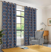 EXPORT COTTON DUCK PRINTED CURTAINS ECDPC-097 (Pair Of 2)