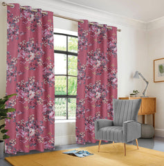 EXPORT COTTON DUCK PRINTED CURTAINS ECDPC-096 (Pair Of 2)