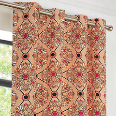 EXPORT COTTON DUCK PRINTED CURTAINS ECDPC-095 (Pair Of 2)