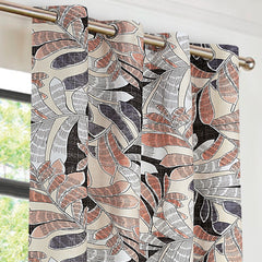 EXPORT COTTON DUCK PRINTED CURTAINS ECDPC-093 (Pair Of 2)