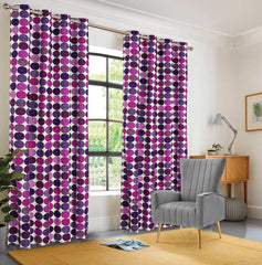 EXPORT COTTON DUCK PRINTED CURTAINS ECDPC-092 (Pair Of 2)