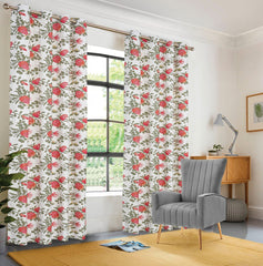EXPORT COTTON DUCK PRINTED CURTAINS ECDPC-091 (Pair Of 2)