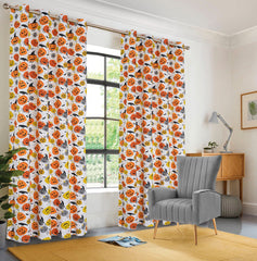 EXPORT COTTON DUCK PRINTED CURTAINS ECDPC-089 (Pair Of 2)