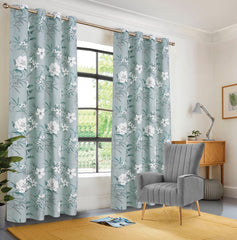 EXPORT COTTON DUCK PRINTED CURTAINS ECDPC-088 (Pair Of 2)