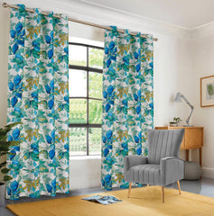 EXPORT COTTON DUCK PRINTED CURTAINS ECDPC-085 (Pair Of 2)