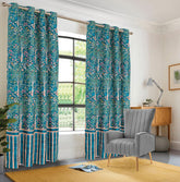 EXPORT COTTON DUCK PRINTED CURTAINS ECDPC-082 (Pair Of 2)