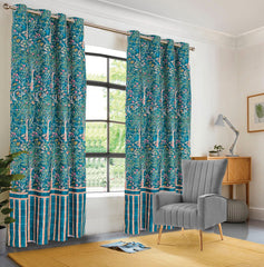 EXPORT COTTON DUCK PRINTED CURTAINS ECDPC-082 (Pair Of 2)