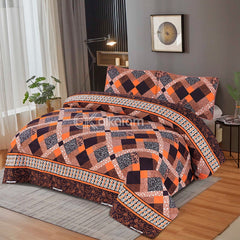 PRINTED SATEEN BEDSHEET SET ASH-4093