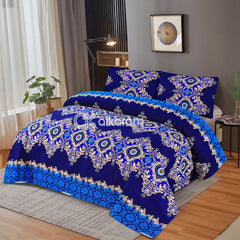 PRINTED SATEEN BEDSHEET SET ASH-4092