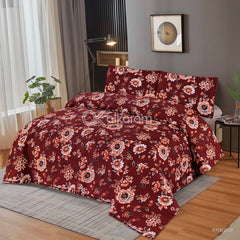 PRINTED SATEEN BEDSHEET SET ASH-4094