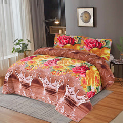 PRINTED SATEEN BEDSHEET SET ASH-4088
