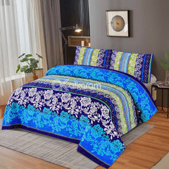 PRINTED SATEEN BEDSHEET SET ASH-4087