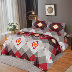 PRINTED SATEEN BEDSHEET SET ASH-4089