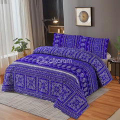PRINTED SATEEN BEDSHEET SET ASH-4085
