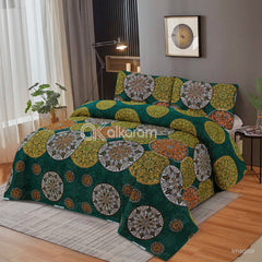 PRINTED SATEEN BEDSHEET SET ASH-4084