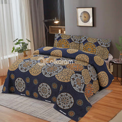 PRINTED SATEEN BEDSHEET SET ASH-4082