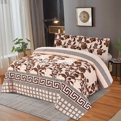 PRINTED SATEEN BEDSHEET SET ASH-4083