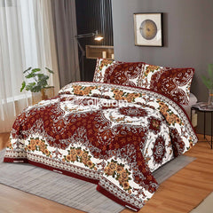 PRINTED SATEEN BEDSHEET SET ASH-4077