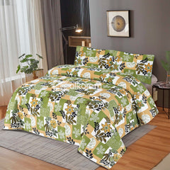 PRINTED SATEEN BEDSHEET SET ASH-4079