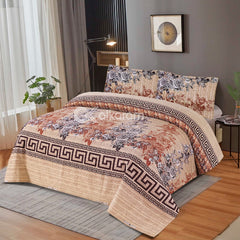 PRINTED SATEEN BEDSHEET SET ASH-4076