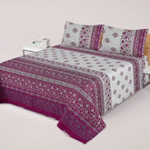 PRINTED PURE COTTON BEDSHEET ASH-4054