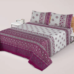 PRINTED PURE COTTON BEDSHEET ASH-4054