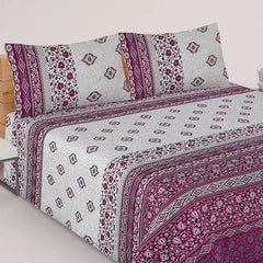 PRINTED PURE COTTON BEDSHEET ASH-4054