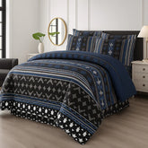BLUE LEAF PURE COTTON COMFORTER SET-7PCS