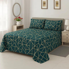PRINTED PURE COTTON BEDSHEET ASH-4063