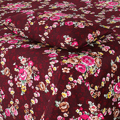 BORDER GRAY PRINTED PURE COTTON BEDSHEET ASH-4081